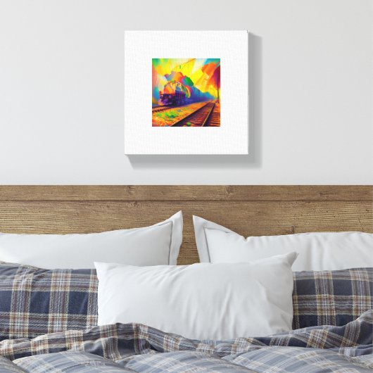 abstract schilderij canvas afdruk (Insitu (Slaapkamer))