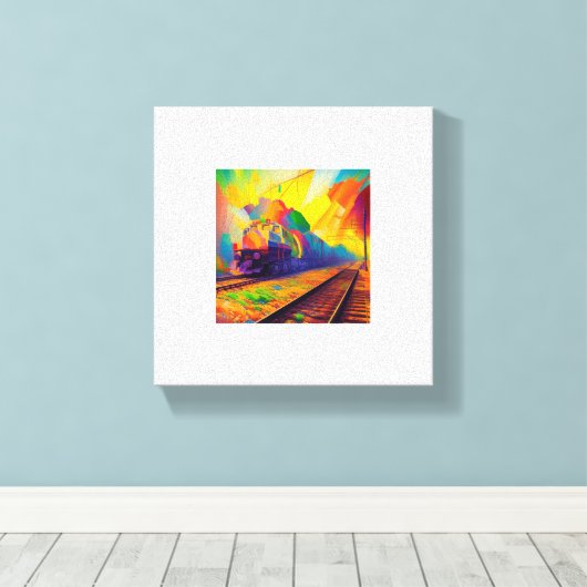 abstract schilderij canvas afdruk (Insitu (Houten vloer))