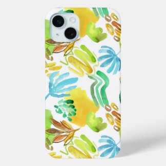 Abstract schilderij cute waterverf patroon iPhone 15 mini hoesje