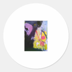 Abstract schilderij Jeff Hankamer Artjunkhaus Art Ronde Sticker