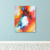 Abstract schilderij Kleurrijke Moderne Kunst Canvas Afdruk (Insitu (Houten vloer))