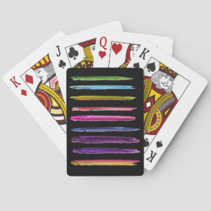 Abstract Schilderij Kleurrijke Verfstreken #2 Pokerkaarten