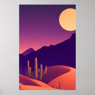 Abstract schilderij Landschap Poster