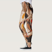 Abstract schilderij leggings (Links)