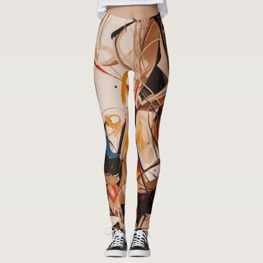 Abstract schilderij leggings (Voorkant)