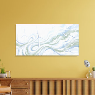 Abstract Schilderij over Windenergie, Kunst voor D Canvas Afdruk