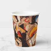 Abstract schilderij papieren bekers (Voorkant)