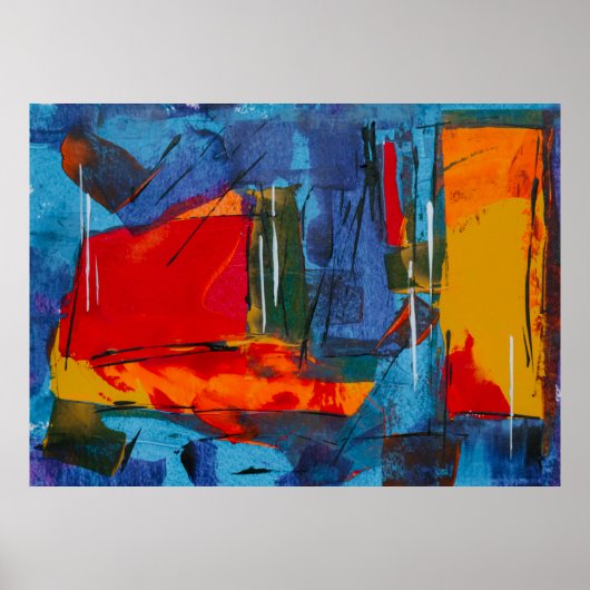 Abstract schilderij poster (Voorkant)