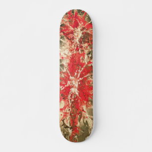 Abstract schilderij   rode splattergrunge skateboard