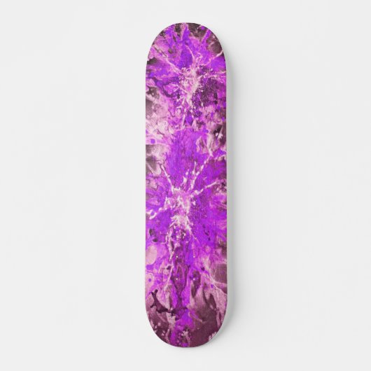 Abstract schilderij | roze splattergrunge skateboard (Voorkant)