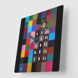 Abstract Schilderij Torre de Hércules door Alfred Vierkante Klok