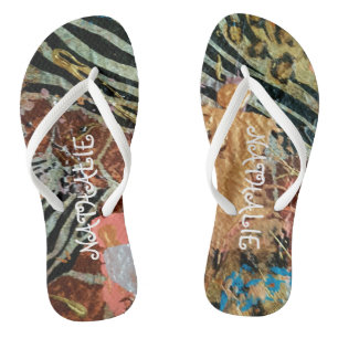 Abstract schilderij van Afrikaanse Gold Teenslippers