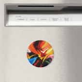 Abstract schilderij van Serdar Hizli Magneet (Insitu (Vaatwasser))