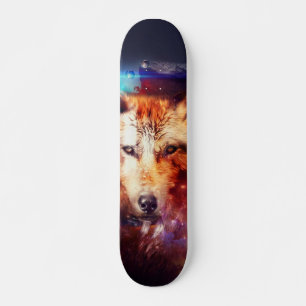 Abstract schilderij van Wolf Skateboard
