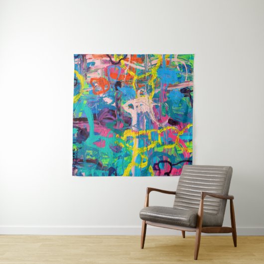 Abstract schilderij wandkleed (In Situ (horizontaal))