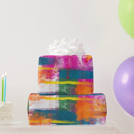 Abstract schilderpatroon cadeaupapier (Feestgeschenken)