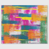 Abstract schilderpatroon cadeaupapier (Vlak)