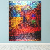 Abstract schilderplaatverlichting canvas afdruk (Insitu (Houten vloer))