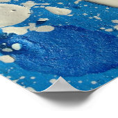 Abstract schildersplatter Verf Vierkant uitsnijden Poster (Hoek)