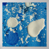 Abstract schildersplatter Verf Vierkant uitsnijden Poster (Voorkant)