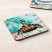 Abstract schildpad bier onderzetter (Linkerzijde)