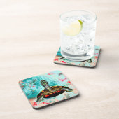 Abstract schildpad bier onderzetter (Rechterzijde)