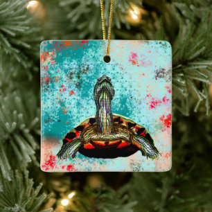 Abstract schildpad keramisch ornament