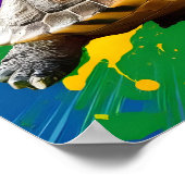 Abstract schildpad poster (Hoek)