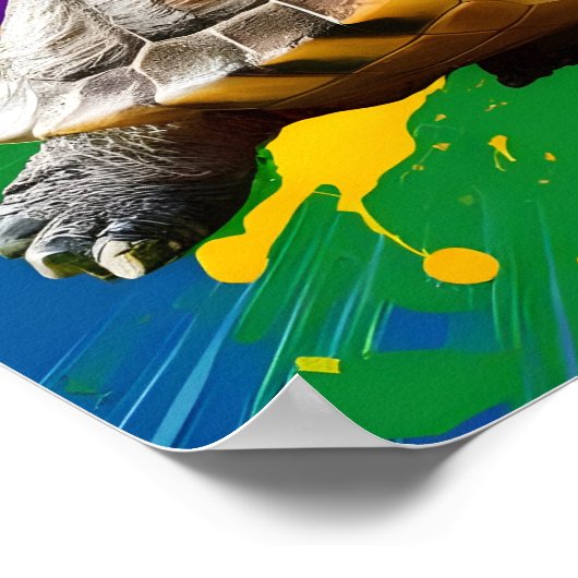 Abstract schildpad poster (Hoek)