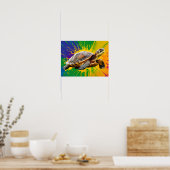 Abstract schildpad poster (Keuken)