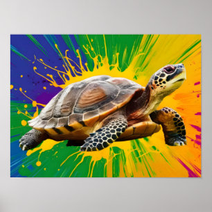 Abstract schildpad poster