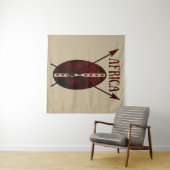 abstract schildpad voor afrika wandkleed (In Situ (horizontaal))