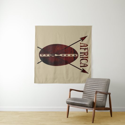 abstract schildpad voor afrika wandkleed (In Situ (horizontaal))