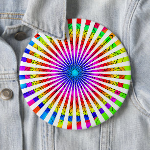Abstract schitterend licht ronde button 6,0 cm