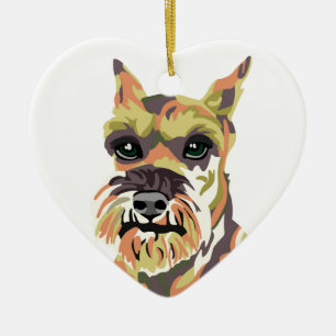 Abstract Schnauzer Keramisch Ornament