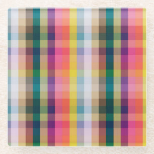 Abstract Schotse speldenschaal Glazen Onderzetter