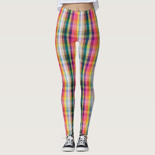 Abstract Schotse speldenschaal Leggings (Voorkant)