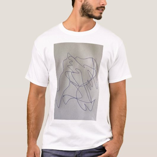 Abstract Scribble Pen Drawing Graphic T-Shirt (Devant)