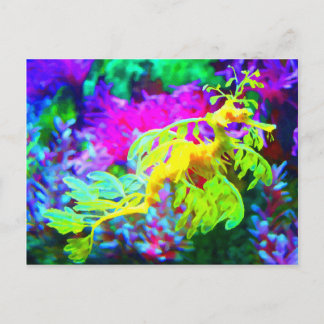 Abstract Seahorse Briefkaart