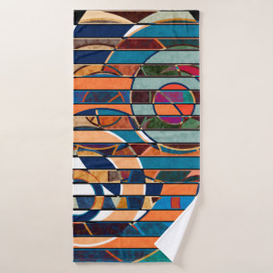 Abstract seamless geometrical stripes lined colorf