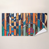 Abstract seamless geometrical stripes lined colorf (Serviette de bain)