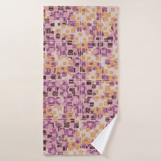 Abstract seamless pattern. Chaotic rounded squares Badhanddoek (Badhanddoek)