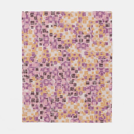 Abstract seamless pattern. Chaotic rounded squares Fleece Deken (Voorkant)