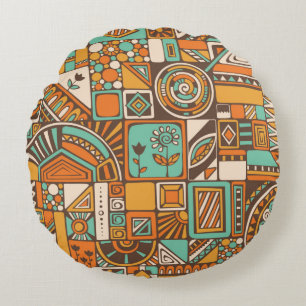 Abstract seamless pattern with geometric elements. rond kussen