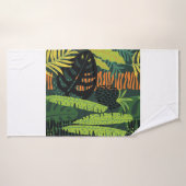 Abstract seamless pattern with tropical leaves. Ha (Serviette de bain)