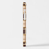 Abstract Shades of Brown iPhone 12 Pro Case Hoesje (Linkerkant)