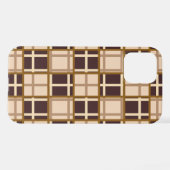 Abstract Shades of Brown iPhone 12 Pro Case Hoesje (Achterkant horizontaal)