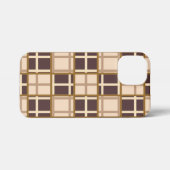 Abstract Shades of Brown iPhone 13 Mini Case Hoesje (Achterkant horizontaal)