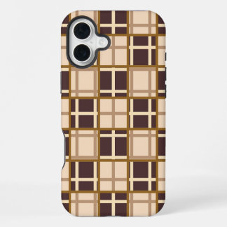 Abstract Shades of Brown iPhone 16 Plus Hoesje