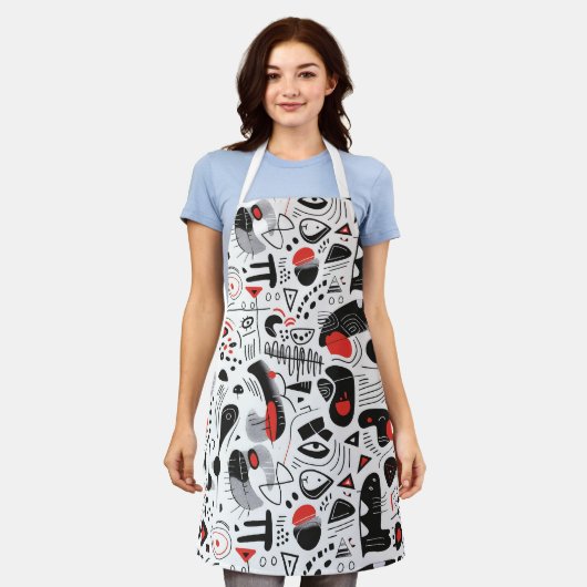 Abstract Shapescape-patroon Schort (Gedragen)